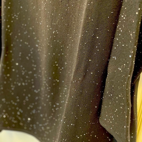 St John Black Sparkle Vneck Wool Sweater NEW WITHOUT TAGS. size L - Picture 5 of 12